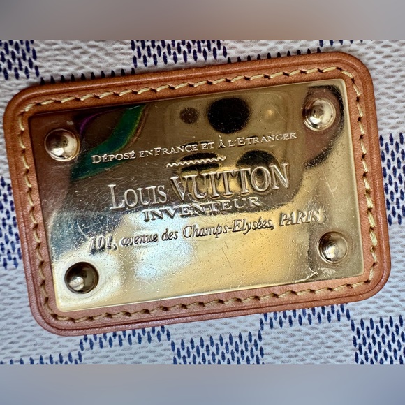 Discontinued Louis Vuitton Damier Azur Eva Gold Accents Dustbag Gift Box/Receipt - Picture 6 of 16